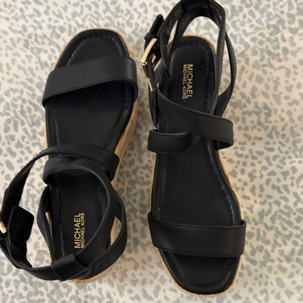 Michael Kors Black Strappy Sandals
